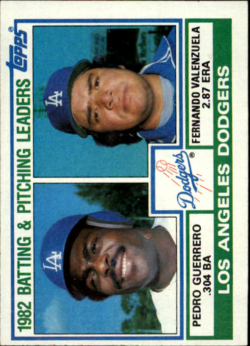 1983 Topps #681 Dodgers Leaders/BA: Pedro Guerrero/ERA: Fernando
