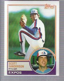 1983 Topps #717 Scott Sanderson