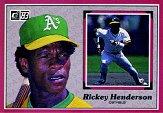 1983 Donruss Action All-Stars #22 Rickey Henderson