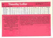 1983 Donruss Action All-Stars #37 Tim Lollar back image