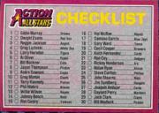 1983 Donruss Action All-Stars #60 Checklist Card