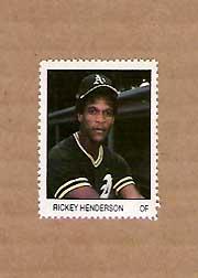 1983 Fleer Stamps #77 Rickey Henderson