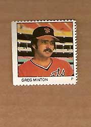 1983 Fleer Stamps #126 Greg Minton