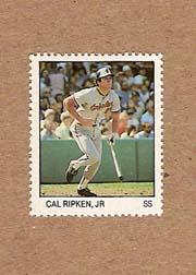 1983 Fleer Stamps #165 Cal Ripken Jr.