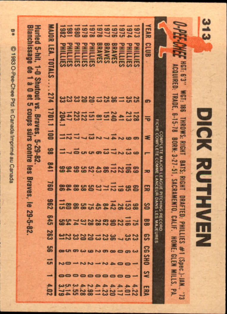 B2129- 1983 O-Pee-Chee BB Cards 201-396 +Rookies -You Pick- 15+ FREE US SHIP - Picture 185 of 311