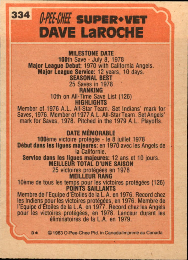B2129- 1983 O-Pee-Chee BB Cards 201-396 +Rookies -You Pick- 15+ FREE US SHIP - Picture 221 of 311