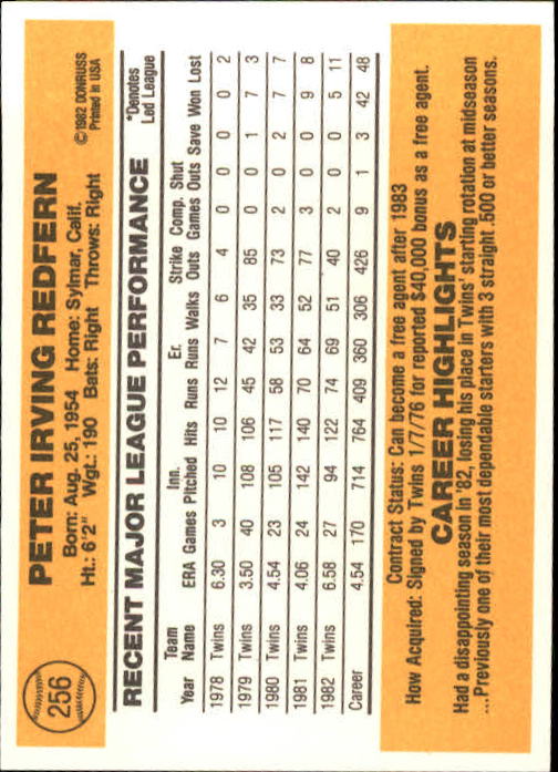 A6279- 1983 Donruss Baseball #s 250-498 +Rookies -You Pick- 15+ FREE US SHIP - Picture 15 of 452