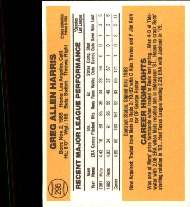 A6279- 1983 Donruss Baseball #s 250-498 +Rookies -You Pick- 15+ FREE US SHIP - Picture 88 of 452