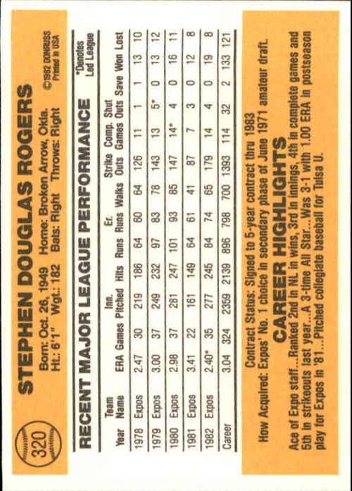 A6279- 1983 Donruss Baseball #s 250-498 +Rookies -You Pick- 15+ FREE US SHIP - Picture 136 of 452