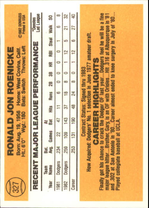 A6279- 1983 Donruss Baseball #s 250-498 +Rookies -You Pick- 15+ FREE US SHIP - Picture 148 of 452