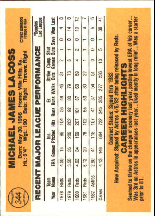 A6279- 1983 Donruss Baseball #s 250-498 +Rookies -You Pick- 15+ FREE US SHIP - Picture 170 of 452