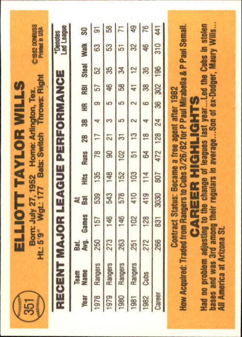 A6279- 1983 Donruss Baseball #s 250-498 +Rookies -You Pick- 15+ FREE US SHIP - Picture 184 of 452