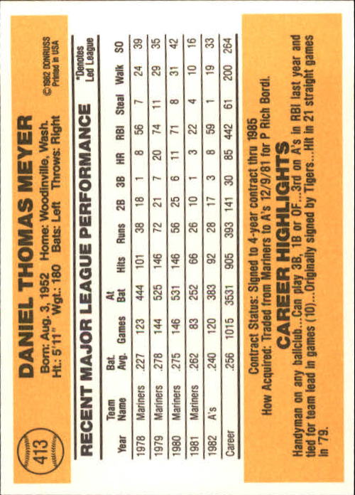 A6279- 1983 Donruss Baseball #s 250-498 +Rookies -You Pick- 15+ FREE US SHIP - Picture 300 of 452