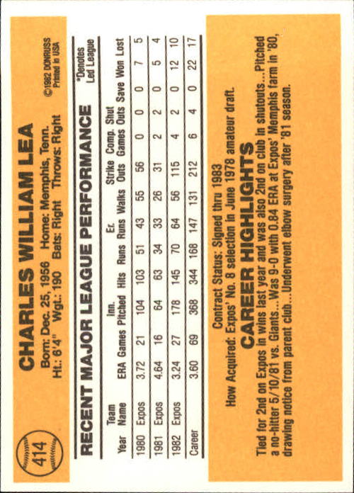 A6279- 1983 Donruss Baseball #s 250-498 +Rookies -You Pick- 15+ FREE US SHIP - Picture 302 of 452