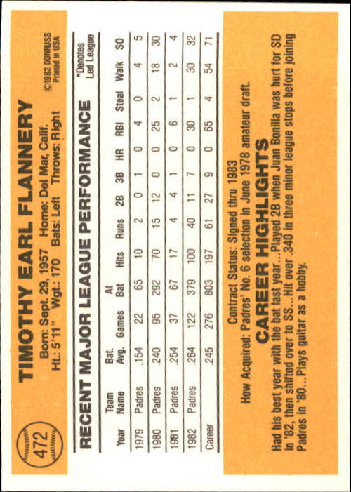 A6279- 1983 Donruss Baseball #s 250-498 +Rookies -You Pick- 15+ FREE US SHIP - Picture 410 of 452