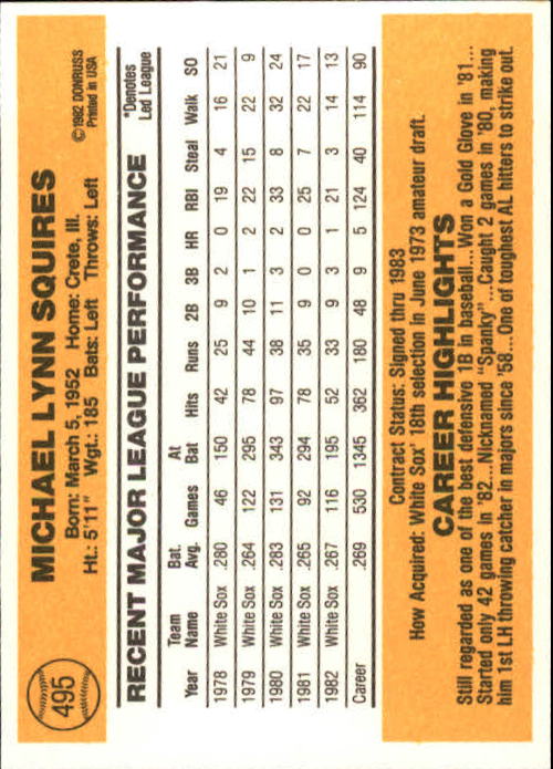 A6279- 1983 Donruss Baseball #s 250-498 +Rookies -You Pick- 15+ FREE US SHIP - Picture 446 of 452