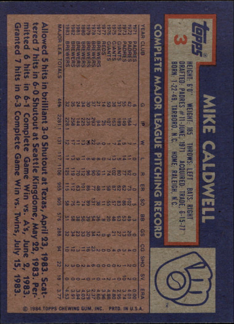 B1866 - 1984 Brewers Gardner's Baseballkarten 1-22 -Sie wählen aus - 15+ KOSTENLOSER US-VERSAND - Bild 3 von 23