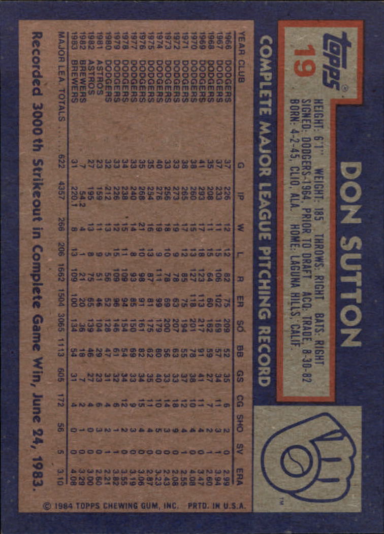 B1866 - 1984 Brewers Gardner's Baseballkarten 1-22 -Sie wählen aus - 15+ KOSTENLOSER US-VERSAND - Bild 21 von 23