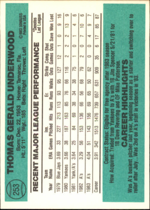 A0070- 1984 Donruss BB 223-472 APPROXIMATE GRADE -You Pick- 15+ FREE US SHIP