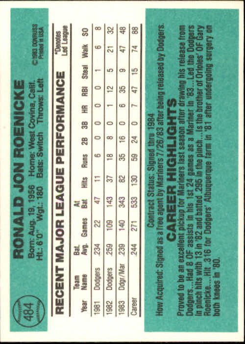 A0070- 1984 Donruss BB 473-660 APPROXIMATE GRADE -You Pick- 15+ FREE US SHIP - Picture 25 of 373