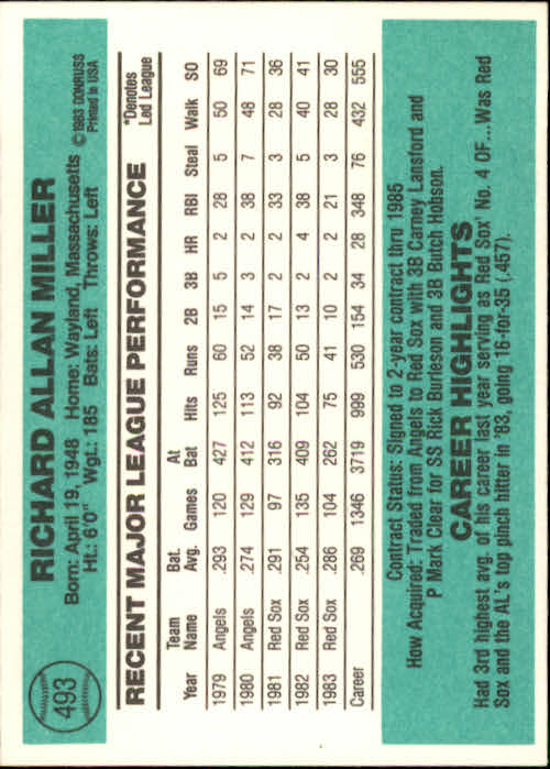 A0070- 1984 Donruss BB 473-660 APPROXIMATE GRADE -You Pick- 15+ FREE US SHIP - Picture 43 of 373