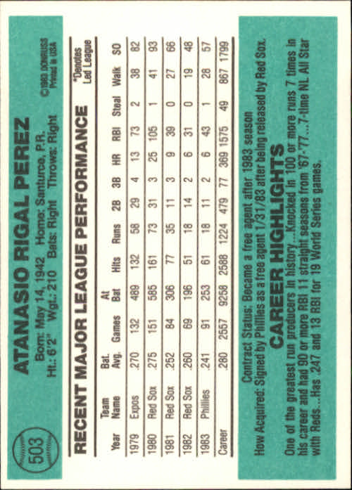 A0070- 1984 Donruss BB 473-660 APPROXIMATE GRADE -You Pick- 15+ FREE US SHIP - Picture 63 of 373