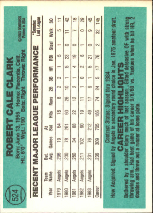 A0070- 1984 Donruss BB 473-660 APPROXIMATE GRADE -You Pick- 15+ FREE US SHIP - Picture 105 of 373
