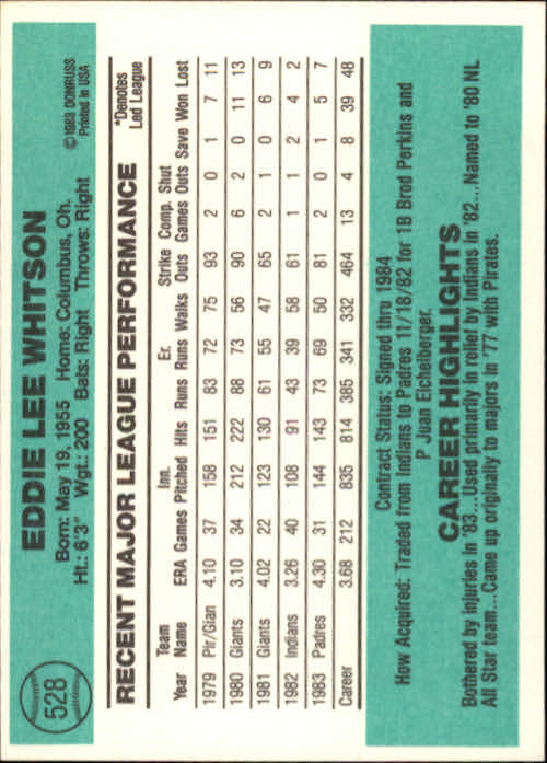 A0070- 1984 Donruss BB 473-660 APPROXIMATE GRADE -You Pick- 15+ FREE US SHIP - Picture 113 of 373