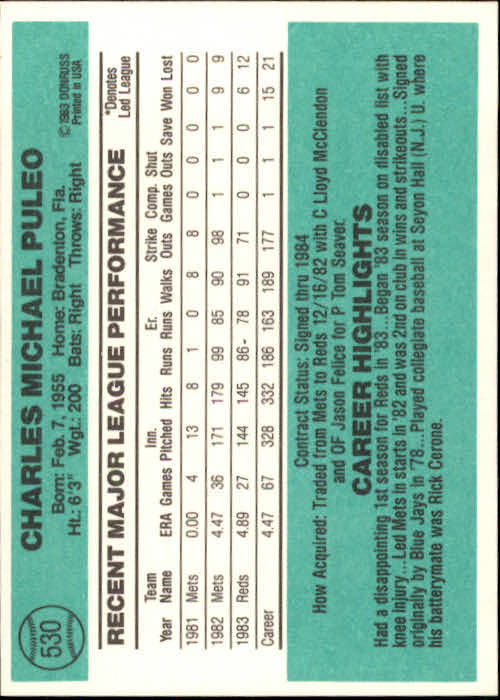 A0070- 1984 Donruss BB 473-660 APPROXIMATE GRADE -You Pick- 15+ FREE US SHIP - Picture 117 of 373