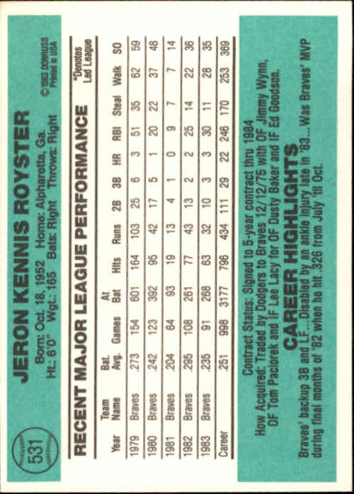 A0070- 1984 Donruss BB 473-660 APPROXIMATE GRADE -You Pick- 15+ FREE US SHIP - Picture 119 of 373