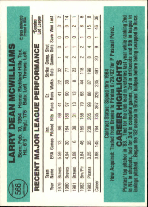 A0070- 1984 Donruss BB 473-660 APPROXIMATE GRADE -You Pick- 15+ FREE US SHIP - Picture 189 of 373