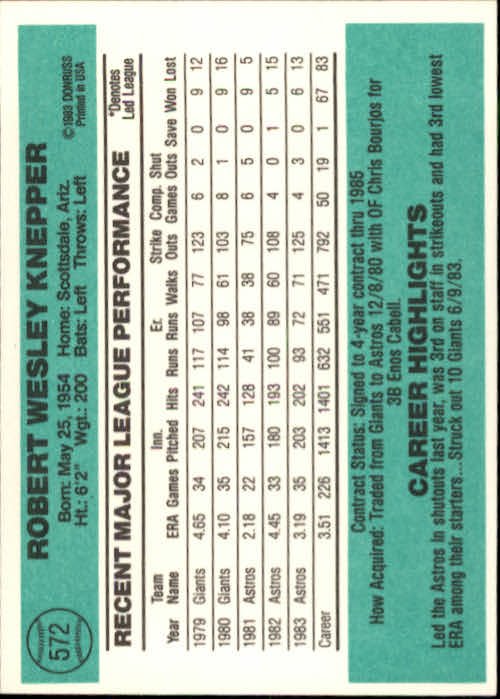 A0070- 1984 Donruss BB 473-660 APPROXIMATE GRADE -You Pick- 15+ FREE US SHIP - Picture 201 of 373