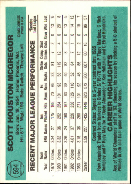 A0070- 1984 Donruss BB 473-660 APPROXIMATE GRADE -You Pick- 15+ FREE US SHIP - Picture 245 of 373
