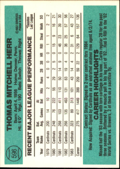 A0070- 1984 Donruss BB 473-660 APPROXIMATE GRADE -You Pick- 15+ FREE US SHIP - Picture 249 of 373