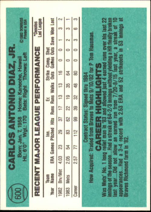 A0070- 1984 Donruss BB 473-660 APPROXIMATE GRADE -You Pick- 15+ FREE US SHIP - Picture 257 of 373