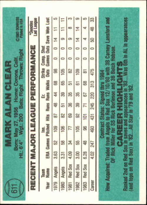 A0070- 1984 Donruss BB 473-660 APPROXIMATE GRADE -You Pick- 15+ FREE US SHIP - Picture 279 of 373