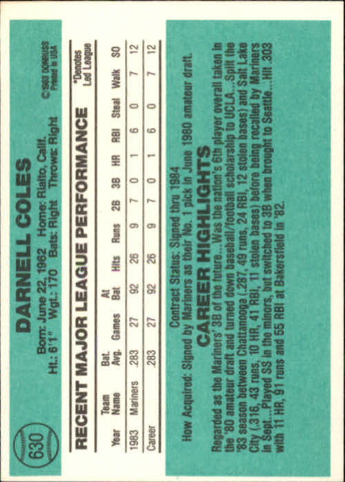 A0070- 1984 Donruss BB 473-660 APPROXIMATE GRADE -You Pick- 15+ FREE US SHIP - Picture 317 of 373