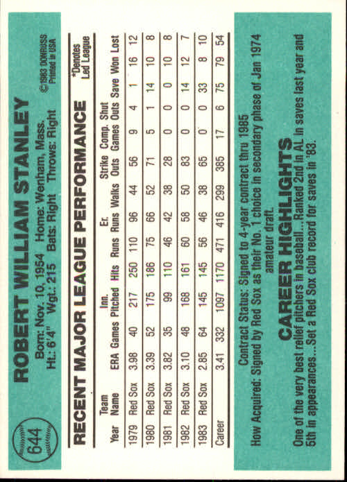 A0070- 1984 Donruss BB 473-660 APPROXIMATE GRADE -You Pick- 15+ FREE US SHIP - Picture 345 of 373
