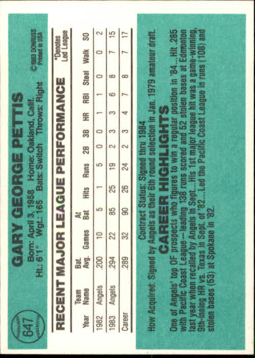 A0070- 1984 Donruss BB 473-660 APPROXIMATE GRADE -You Pick- 15+ FREE US SHIP - Picture 351 of 373