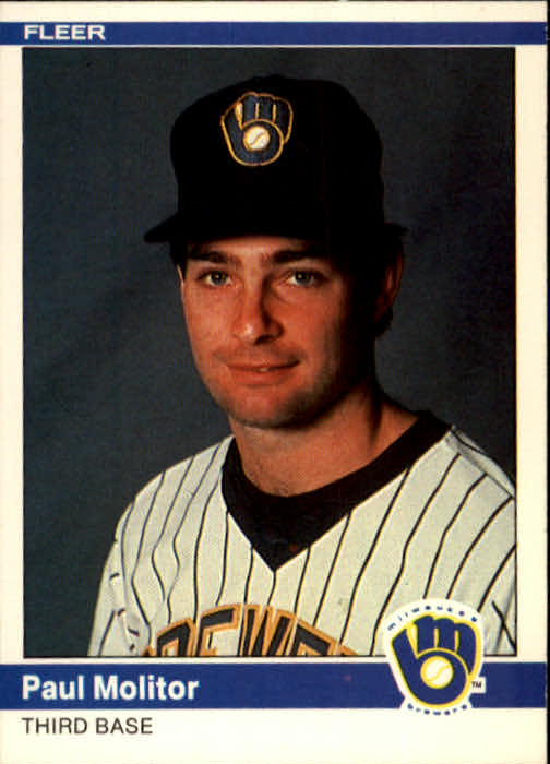 1984 Fleer #207 Paul Molitor UER/'83 stats should say/.270 BA and 608 AB