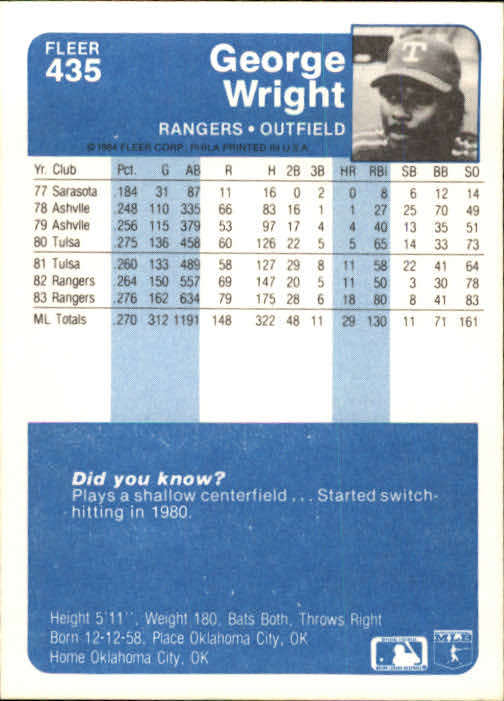 1984 Fleer Baseball Card Pick (Base) 343-700 - Bild 149 von 477