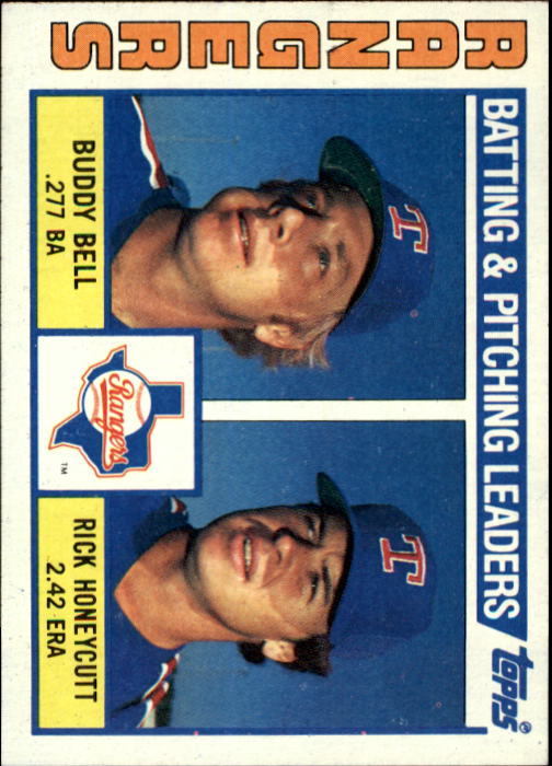 1984 Topps #37 Texas Rangers TL/Buddy Bell/Rick Honeycutt/(Che