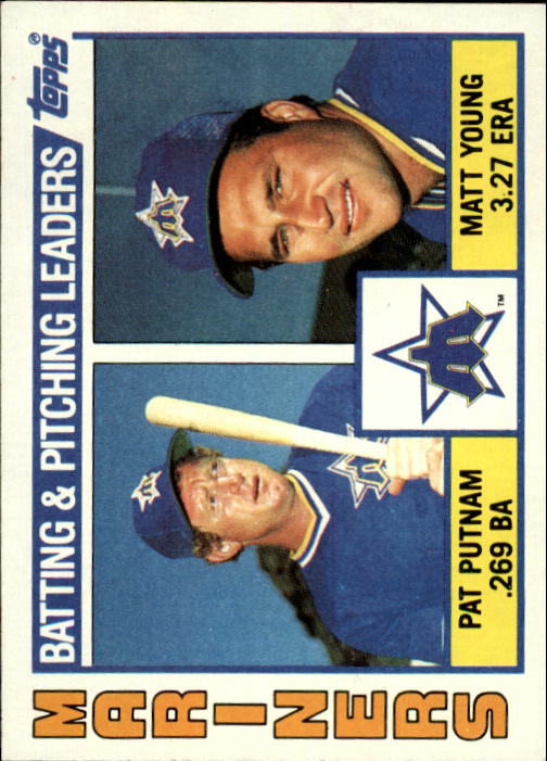 1984 Topps #336 Seattle Mariners TL/Pat Putnam/Matt Young/(Chec