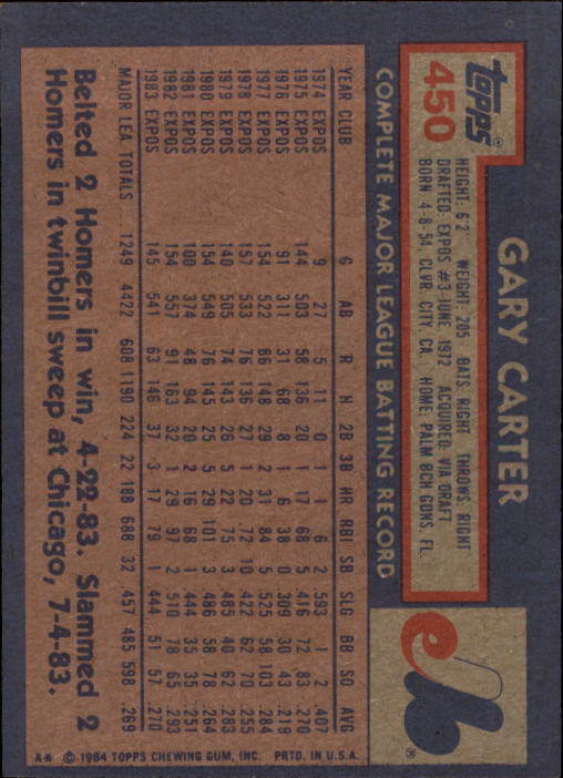 1984 Topps Baseball Card #251-500 - Choose Your Card - Picture 397 of 494