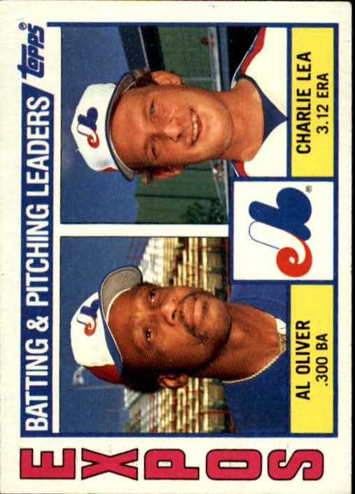 1984 Topps #516 Montreal Expos TL/Al Oliver/Charlie Lea/(Checkl