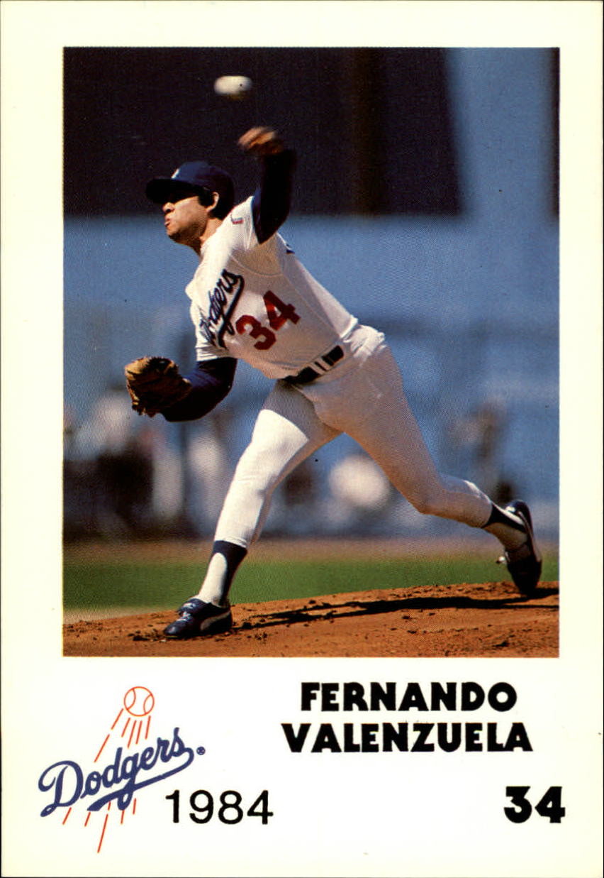 1981 Dodgers Police #34 Fernando Valenzuela - . Oversized. - NM-MT