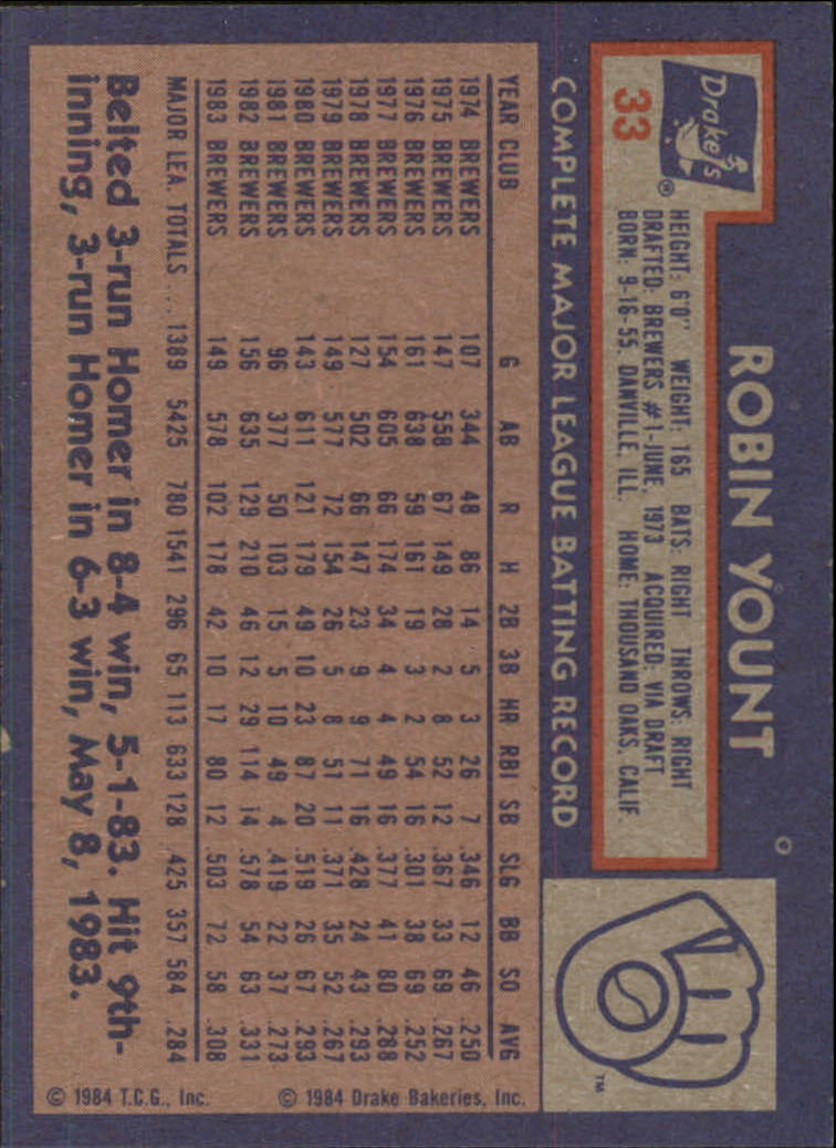 B6077- 1984 Drake's Baseball Card # S 1-33 -du Pick- 15 + Gratis US Schiff - Bild 59 von 59