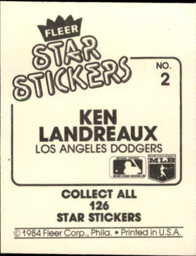 B5769- 1984 Fleer Stickers Baseball Card #s 1-126 -You Pick- 15+ FREE US SHIP - Picture 5 of 231