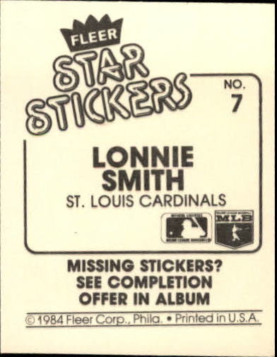 B5769- 1984 Fleer Stickers Baseball Card #s 1-126 -You Pick- 15+ FREE US SHIP - Picture 15 of 231