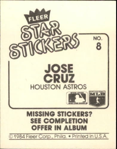 B5769- 1984 Fleer Stickers Baseball Card #s 1-126 -You Pick- 15+ FREE US SHIP - Picture 17 of 231